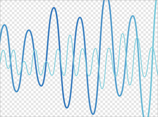 تصویر دوربری شده افکت امواج صوتی بصورت موج سینوسی