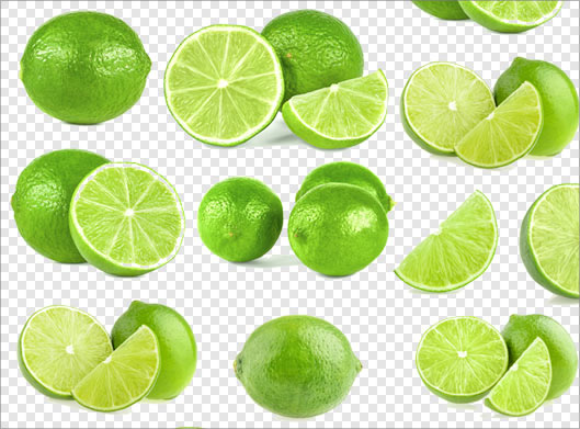 دانلود فایل png مجموعه لیموهای ترش سبز