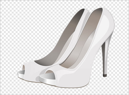 فایل png کفش های مجلسی زنانه سفید رنگ