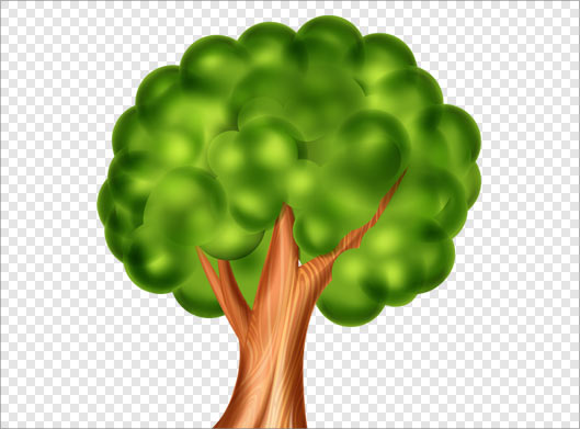 فایل دوربری شده png درخت سبز بصورت ترانسپرنت
