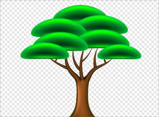 فایل png درخت سبز گرافیکی بصورت ترانسپرنت
