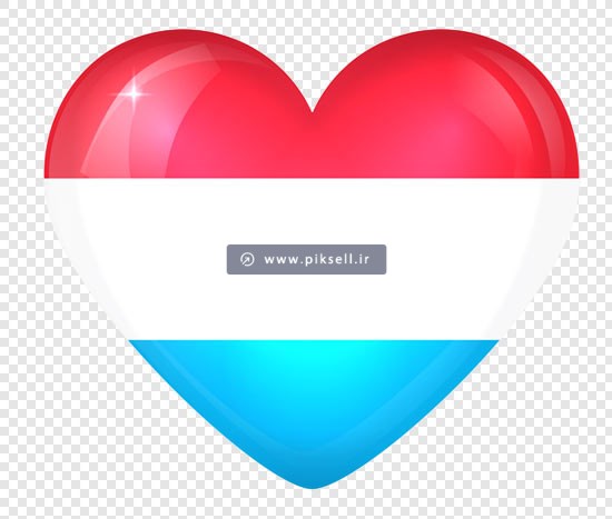 فایل png پرچم کشور هلند بصورت قلبی شکل