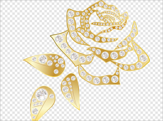 فایل png بدون زمینه گل رز طلایی بصورت ترانسپرنت