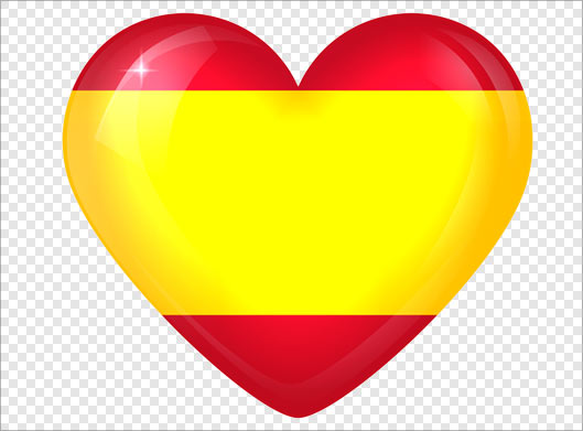 دانلود فایل png پرچم کشور اسپانیا (Spain) بصورت قلب
