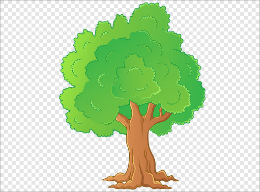 تصویر کارتونی درخت سبز با فرمت png