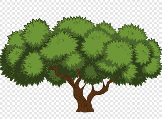 فایل دوربری شده درخت کارتونی با پسوند png