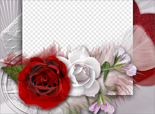 دانلود فایل ترانسپرنت png قاب با طرح گلهای زیبا