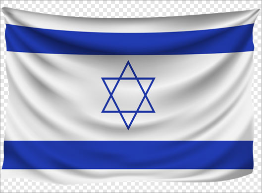 دانلود فایل png دوربری شده پرچم اسرائیل