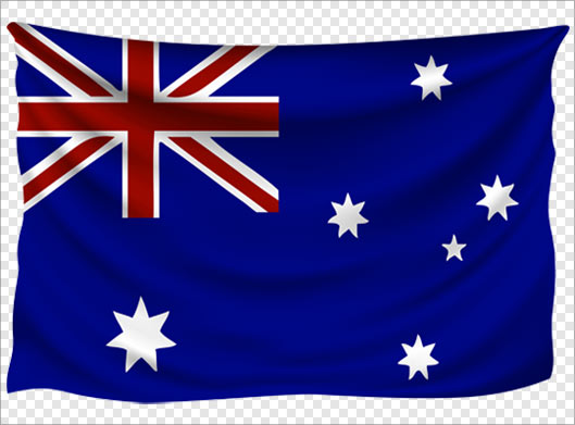 تصویر دوربری شده پرچم کشور استرالیا (australia flag) با پسوند png