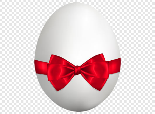 دانلود تصویر دوربری شده png تخم مرغ با روبان قرمز