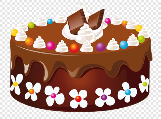 فایل png و دوربری شده کیک تولید شکلاتی