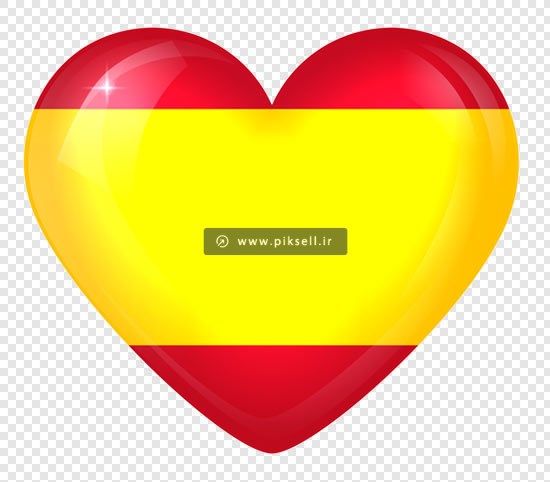 دانلود فایل png پرچم کشور اسپانیا (Spain) بصورت قلب