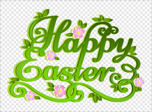 فایل png لوگوتایپ با طرح happy Easter بصورت دوربری شده