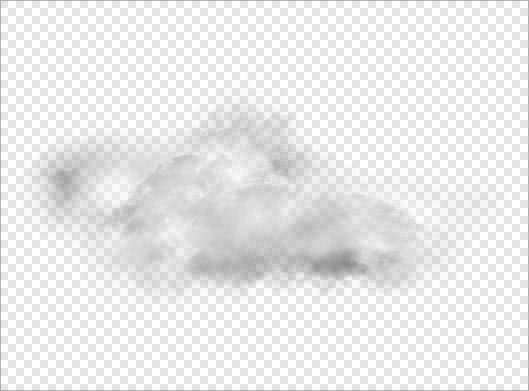 تصویر دوربری شده ابرهای دودی شکل با پسوند png
