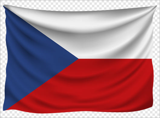 تصویر دوربری شده پرچم کشور چک (Czech Republic)