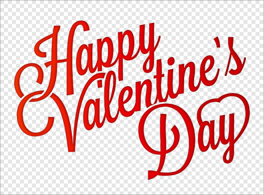 فایل PNG لوگوتایپ روز ولنتاین مبارک یا Happy Valentines day