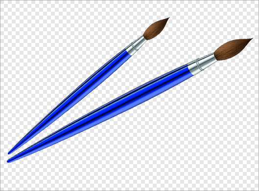 فایل png با طرح قلم موهای آبی بصورت ترانسپرنت