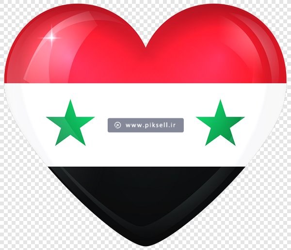 فایل png دوربری شده پرچم کشور عراق بصورت قلب