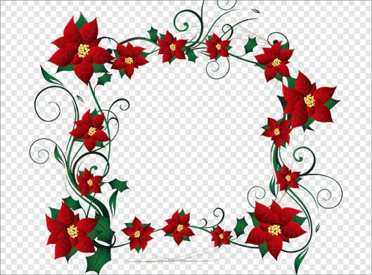 دانلود فایل png فریم و قاب مربعی با گلهای زیبا