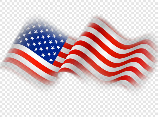 فایل png پرچم مواج آمریکا بصورت ترانسپرنت