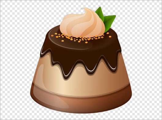 دانلود فایل png کیک کوچک شکلاتی