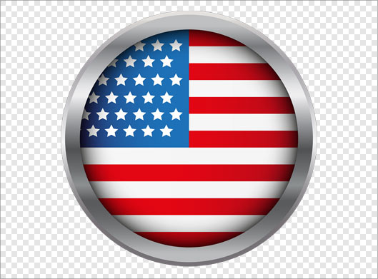 فایل png با طرح دایره ای پرچم آمریکا