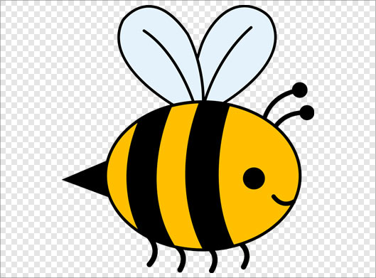 فایل png زنبور گرافیکی و کارتونی در حال پرواز