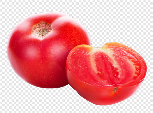 فایل png گوجه های قرمز یاچ شده بصورت ترانسپرنت