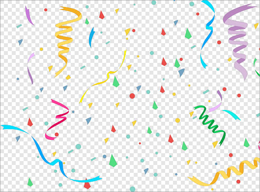 فایل png کاغذ رنگی های جشن و شادی