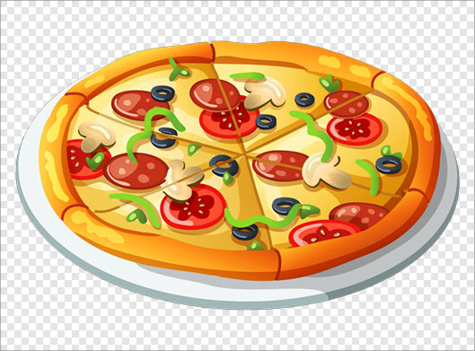 دانلود فایل دوربری شده پیتزا بصورت گرافیکی