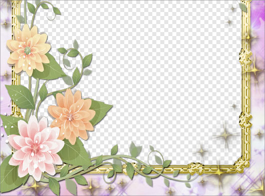 دانلود طرح فریم و قاب با گل های تزئینی