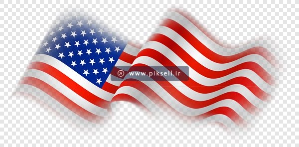 فایل png پرچم مواج آمریکا بصورت ترانسپرنت