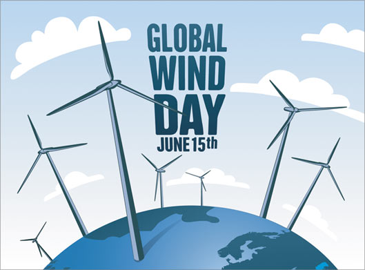دانلود وکتور با طرح روز زمین پاک و انرژی های بادی