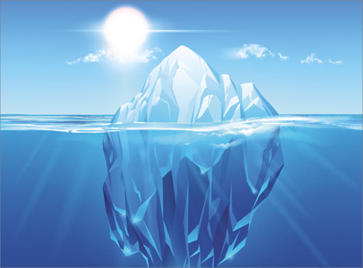 دانلود فایل وکتور گرافیکی صخره های یخی روی اقیانوس