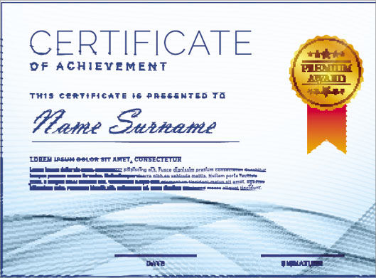 دانلود طرح گرافیکی گواهینامه و certificate
