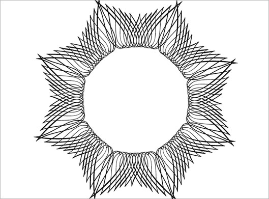دانلود طرح شمسه تزئینی خطی بصورت لایه باز