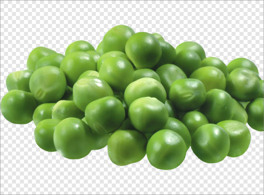 دانلود تصویر دوربری شده و ترانسپرنت دانه های نخود فرنگی سبز با پسوند png