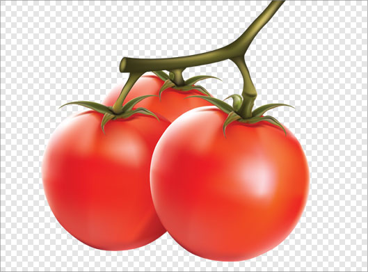 تصویر دوربری شده گوجه فرنگی های قرمز با فرمت png