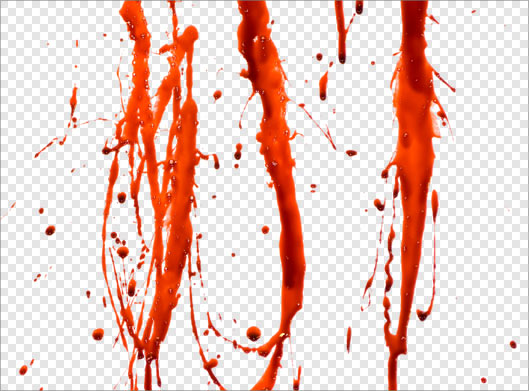 فایل png ترانسپرنت دوربری شده خون های پاشیده شده قرمز