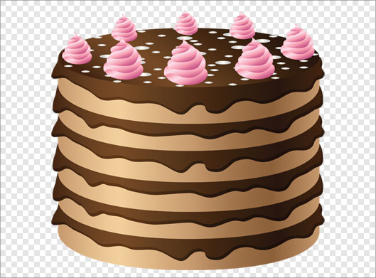 فایل دوربری شده و ترانسپرنت png کیک شکلاتی کاکائویی