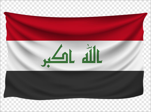 فایل دوربری شده و ترانسپرنت پرچم کشور عراق با فرمت png