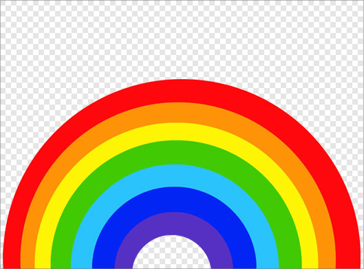 دانلود تصویر دوربری شده رنگین کمان هفت رنگ با پسوند PNG