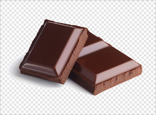 تصویر دوربری شده و ترانسپرنت کاکائوهای مربعی با فرمت png