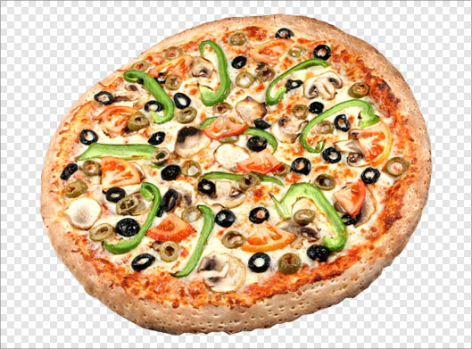 فایل ترانسپرنت دوربری شده پیتزا با فرمت png