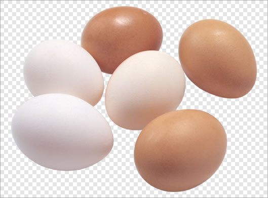 تصویر دوربری شده تخم مرغ های ماشینی و بومی با پسوند png