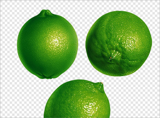 فایل ترانسپرنت دوربری شده لیموهای ترش سبز با فرمت png