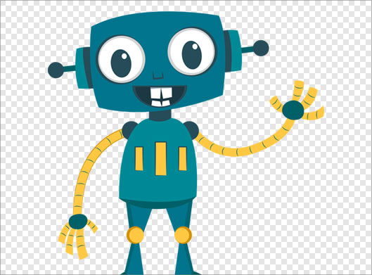 تصویر دوربری شده آدم آهنی و روبات کارتونی با پسوند png