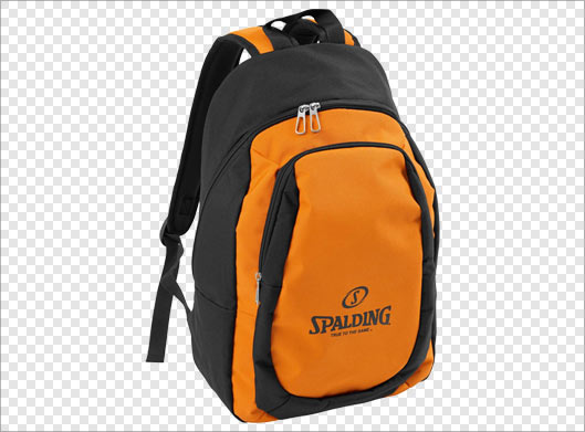 فایل ترانسپرنت دوربری شده کیف مدرسه و کوله پشتی نارنجی با فرمت png