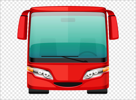 دانلود فایل ترانسپرنت دوربری شده اتوبوس قرمز با پسوند png