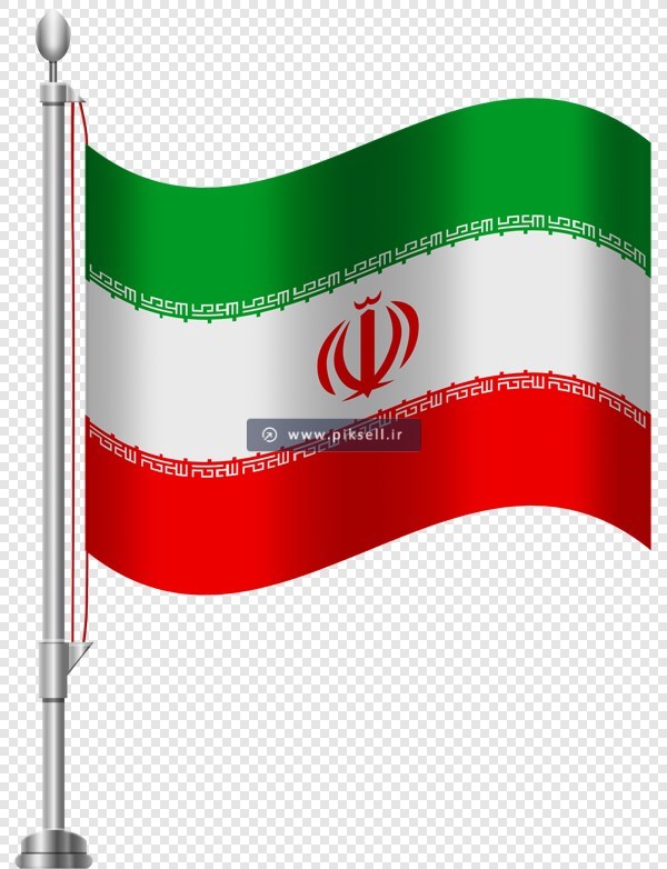 فایل Png دوربری شده و ترانسپرنت پرچم رومیزی ایران